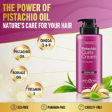 Jenoris Professional Curls Cream – Pistachio Oil Hydration for Defined, Frizz-Free Curls (16.9 fl oz)