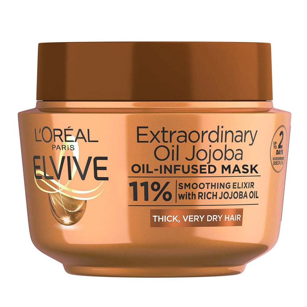 L'Oréal Elvive Extraordinary Oil Jojoba Oil-Infused Mask Deeply Nourishing & Restorative for Dry, Damaged Hair