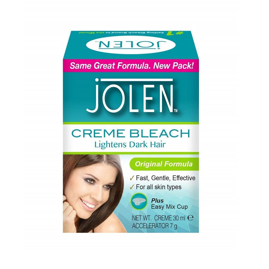 Jolen Creme Bleach Original Formula - Gentle Hair Lightener for Face & Body