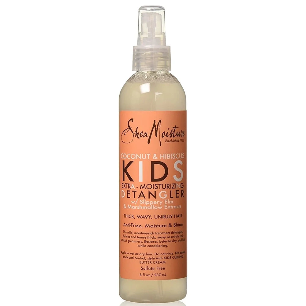 Shea Moisture Coconut & Hibiscus KIDS Extra-Moisturising Detangler 8 oz / 237 ml - For Kids' Curly & Coily Hair