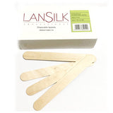 Lansilk Wooden Spatula Professional Waxing Applicators for Salons & Home Use 100 pcs