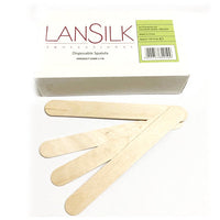 Lansilk Wooden Spatula Professional Waxing Applicators for Salons & Home Use 100 pcs