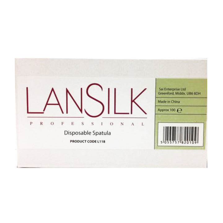 Lansilk Wooden Spatula Professional Waxing Applicators for Salons & Home Use 100 pcs