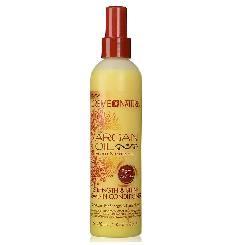 Creme of Nature Argan Oil Leave-In Conditioner 8.5 oz / 248 ml - For Stronger, Shinier, Protected Hair & Natural Curls