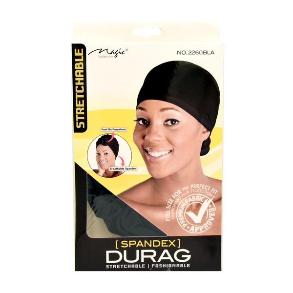 Magic Collection Spandex Durag No. 2260BLA Premium Hair Compression & Style for 360 Waves