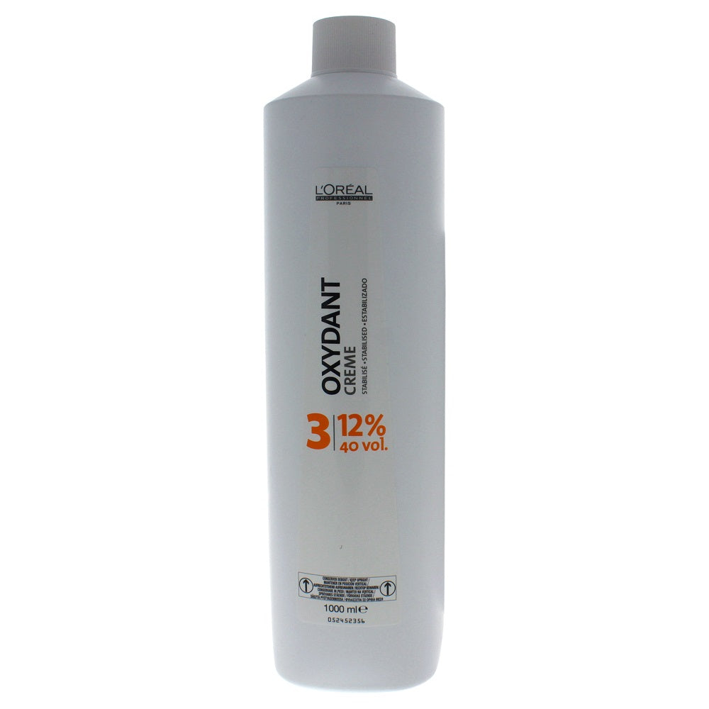 L'Oréal Professionnel Cream Oxydant 40 Vol, 12% - Powerful Lightening & Permanent Colour for Professional Hair Colouring 1L/33.81 oz