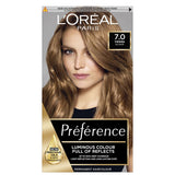 L'Oréal Préférence 7.0 Blonde Permanent Hair Colour | Fade-Defying Luminous Shine for At-Home Colouring