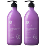 L LUSETA Curly Hair Shampoo & Conditioner Set – Define Curls, Coconut Oil, Color Safe, Sulfate Free