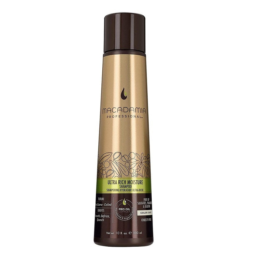 Macadamia Professional Ultra Rich Moisture Shampoo Deep Hydration & Nourishment for Dry, Damaged Hair 300ml/10.14 oz
