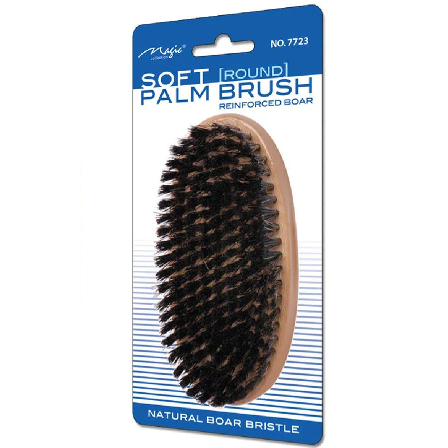 Magic Collection Soft Palm Brush - Round (No.7723) for Gentle Scalp Massage & Styling, All Hair Types