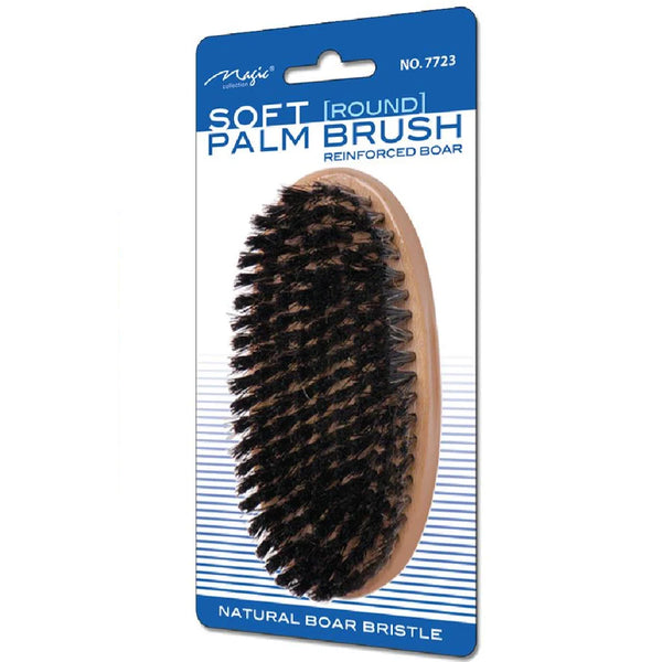 Magic Collection Soft Palm Brush - Round (No.7723) for Gentle Scalp Massage & Styling, All Hair Types