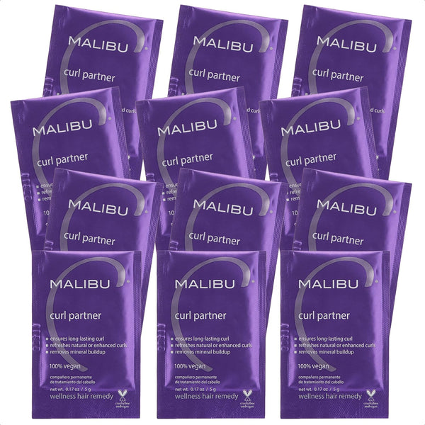 Malibu C Curl Partner Wellness Remedy (12 Packets) – Mineral Build-Up Removal for Healthier, Bouncier Curls