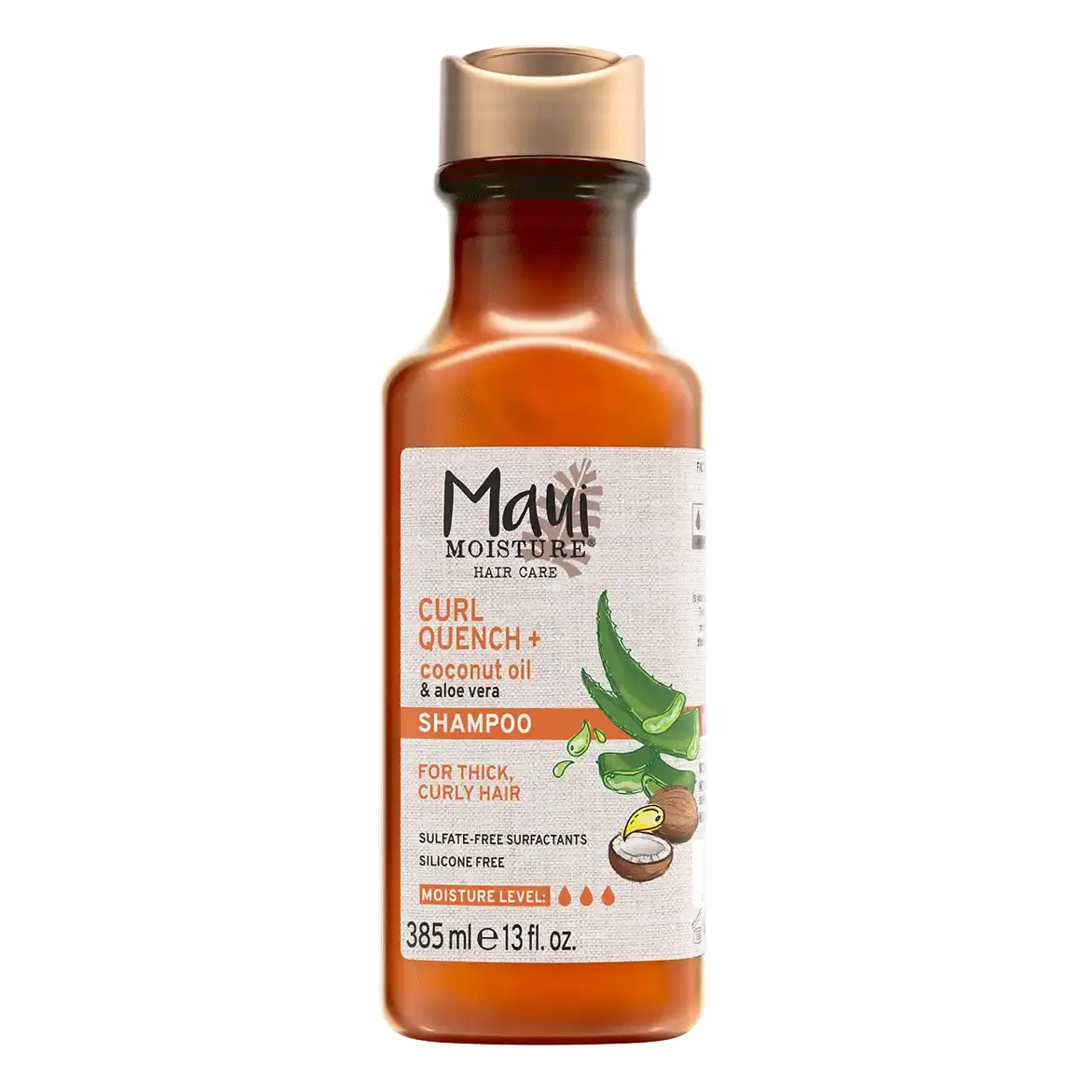Maui Moisture Curl Quench + Coconut Oil Shampoo Curl Definition for Thick, Curly Hair 385 ml/13.1 oz