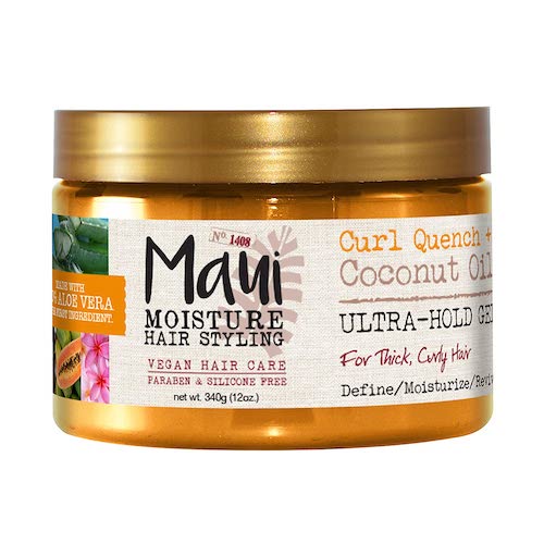 Maui Moisture Curl Quench + Coconut Oil Ultra-Hold Gel Curl Definition for Thick, Curly Hair 340 g