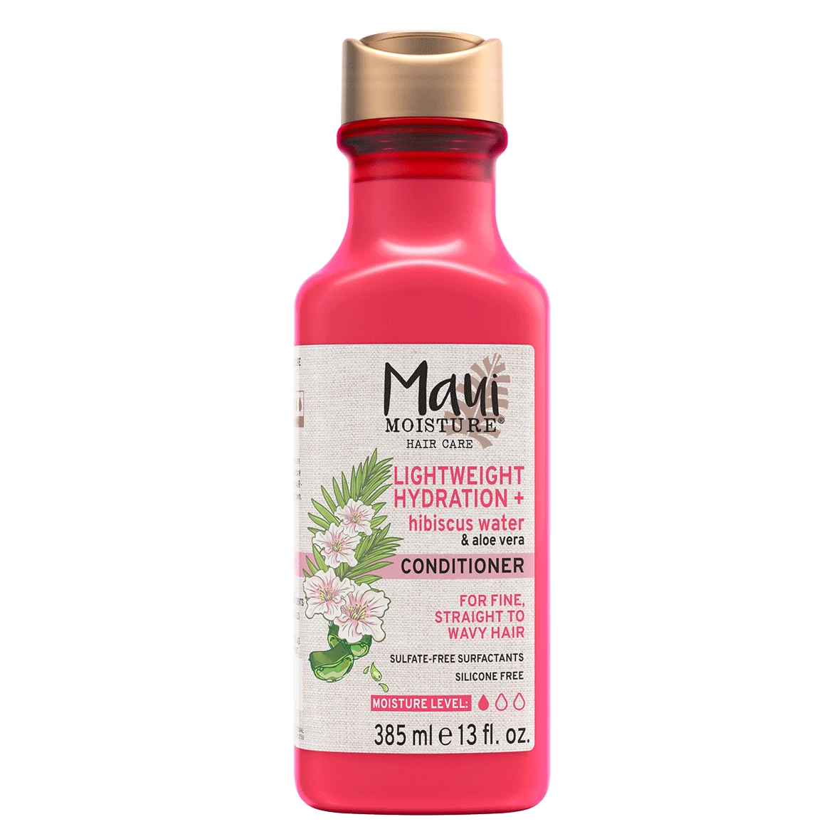 Maui Moisture Lightweight Hydration + Hibiscus Water Conditioner Weightless Moisture for Dry Hair 385 ml/13.1 oz