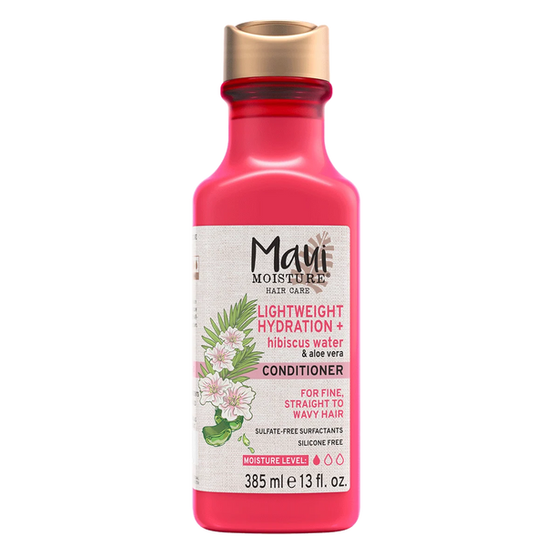 Maui Moisture Lightweight Hydration + Hibiscus Water Conditioner Weightless Moisture for Dry Hair 385 ml/13.1 oz