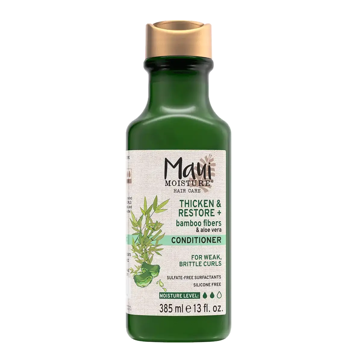 Maui Moisture Thicken & Restore + Bamboo Fiber Conditioner Strengthening Care for Weak, Brittle Hair 385 ml/13.1 oz
