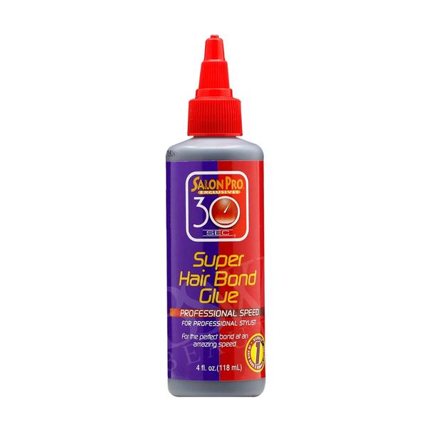 Salon Pro 30 Sec Hair Bonding Glue Black | Ultra-Fast & Secure Hold for Professionals & DIY Weave Installations | 118ml/3.99 oz