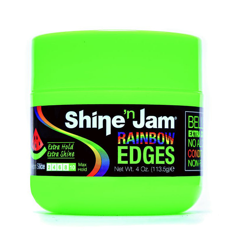 Shine 'n Jam Rainbow Edges | Melon Slice Long-Lasting Hold & Fragrance for Sleek Styles 4 oz