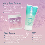 MopTop Curly Hair Gel Custard – Lightweight Moisturizing Curl Definer (Citrus Kumquat, 16oz)