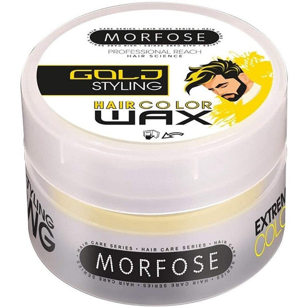 Morfose Gold Hair Colour Wax for Temporary Vibrant Styling & Strong Hold 100ml/3.38 oz