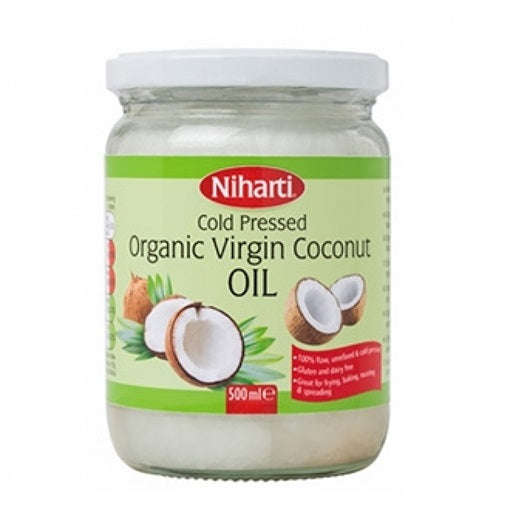Niharti Organic Virgin Coconut Oil - Deeply Nourishing & Strengthening for Healthy Hair & Scalp - 500ml/16.91 oz