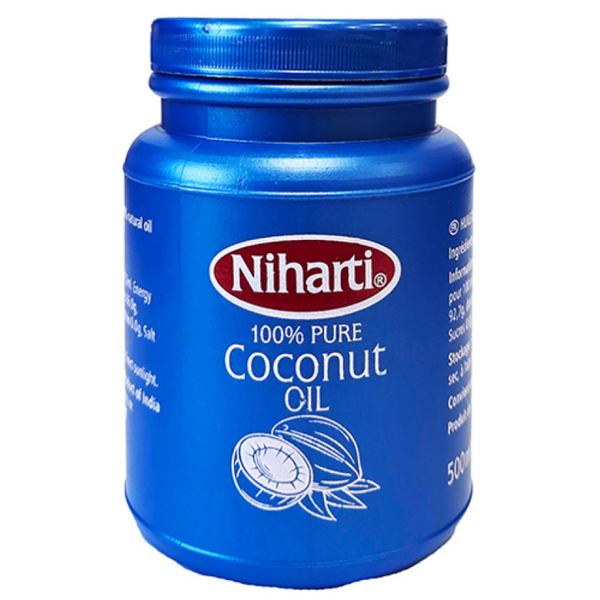 Niharti Pure Coconut Oil Multi-Use Cooking, Hair and Body Oil 500 ml/16.9 oz