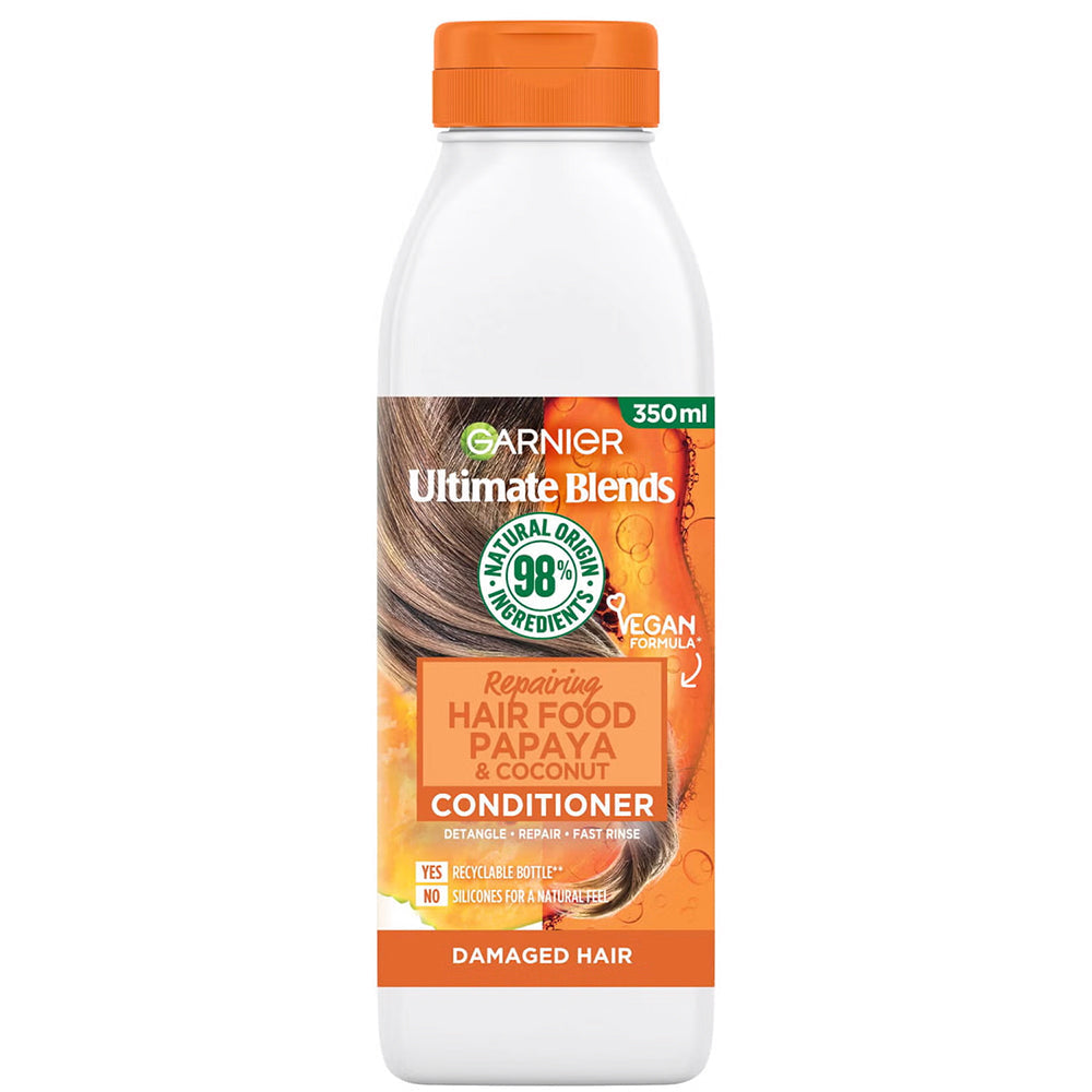 Garnier Hair Food Papaya & Coconut Repairing Conditioner for Damaged & Dry Hair 350 ml/11.83 oz