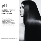 pH PURE HAIR Smoothing Duo – Sulfate-Free Anti-Frizz Shampoo & Conditioner for Dry & Curly Hair