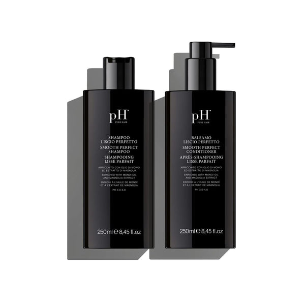 pH PURE HAIR Smoothing Duo – Sulfate-Free Anti-Frizz Shampoo & Conditioner for Dry & Curly Hair