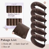 Posicurly Overnight Hair Curlers – Heatless Curls 6-Pack with Satin Scarf