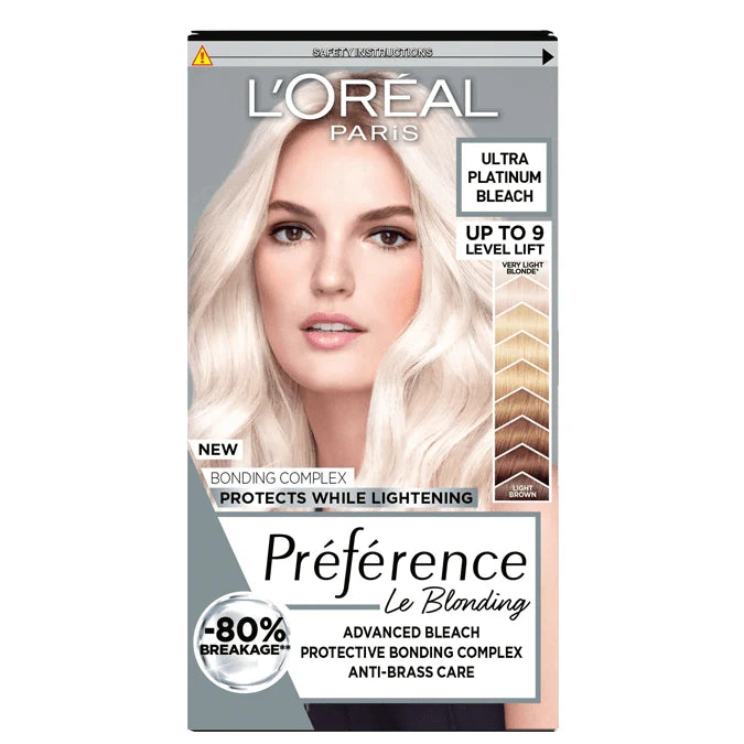 L'Oréal Préférence Ultra Platinum Bleach for Up to 9 Levels of Lift & Hair Protection