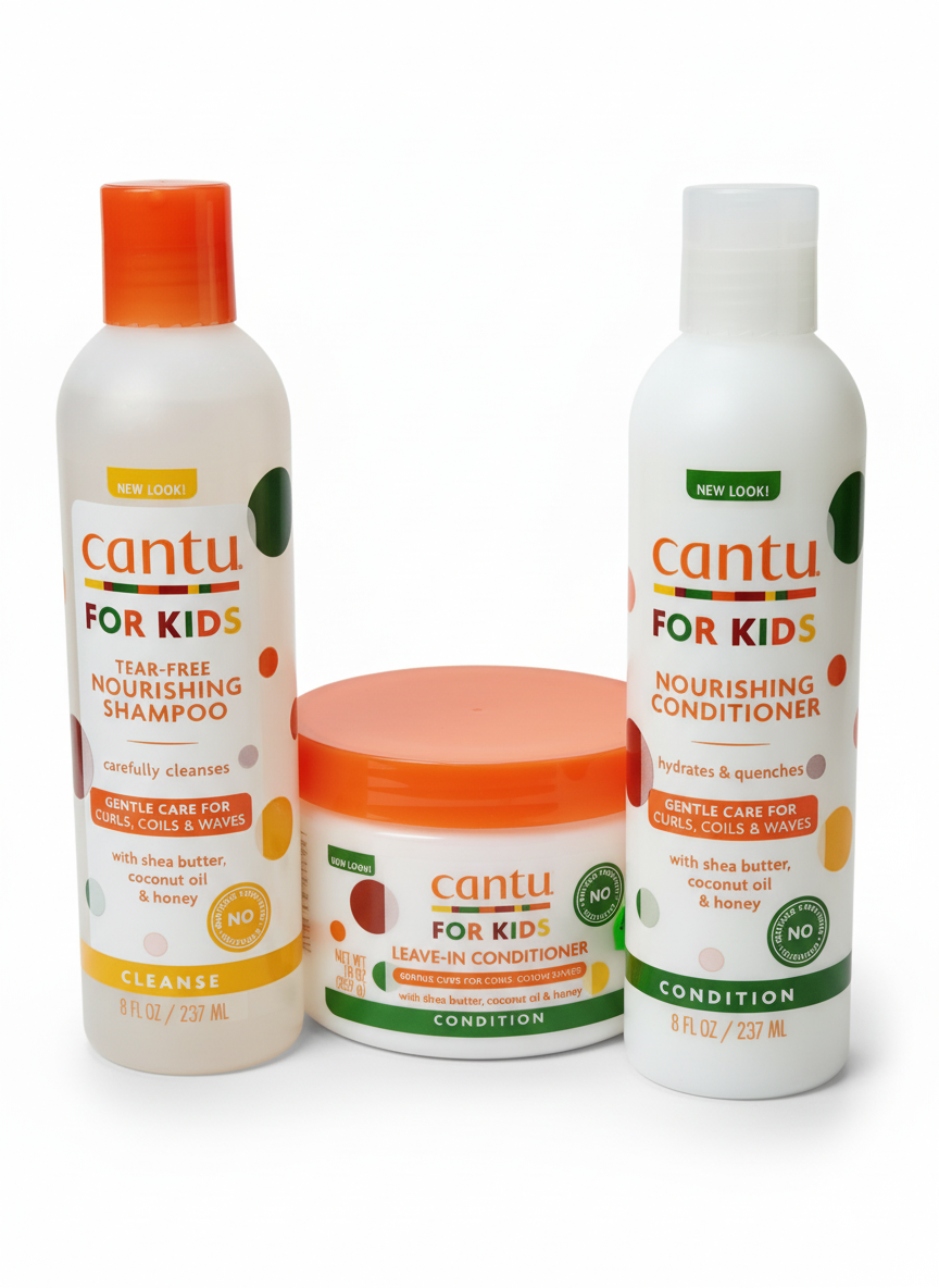 Cantu Fresh Kid Hair Combo: Nourishing & Detangling Kit for Children's Textured Hair