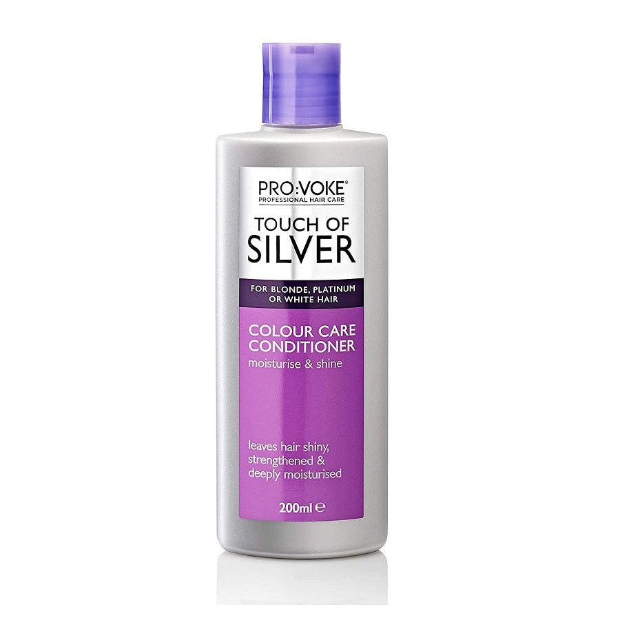 PRO:VOKE Touch Of Silver Colour Care Conditioner for Healthy, Vibrant Blonde, Grey & White Hair 200ml/6.76 oz