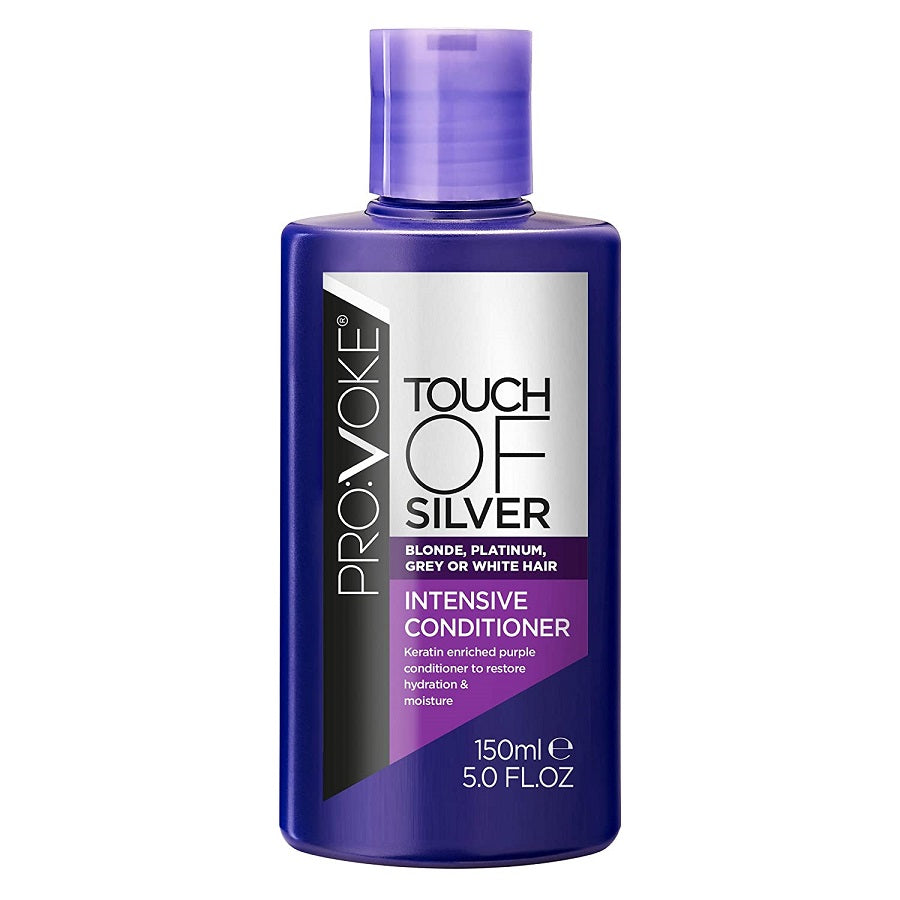 PRO:VOKE Touch of Silver Intensive Conditioner: Neutralise Yellow Tones & Deeply Hydrate for Blonde, Platinum & Grey Hair 150ml/5.07 oz
