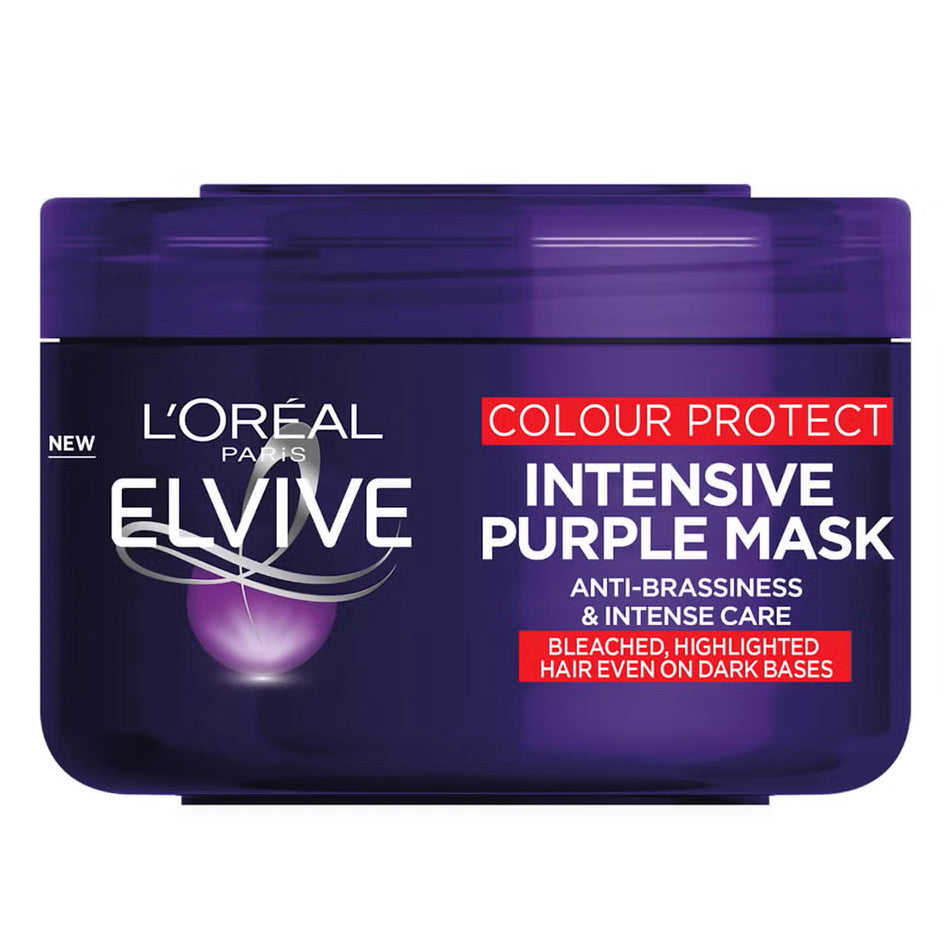 L'Oréal Elvive Colour Protect Anti-Brassiness Purple Mask 250 gm for Blonde, Bleached & Highlighted Hair