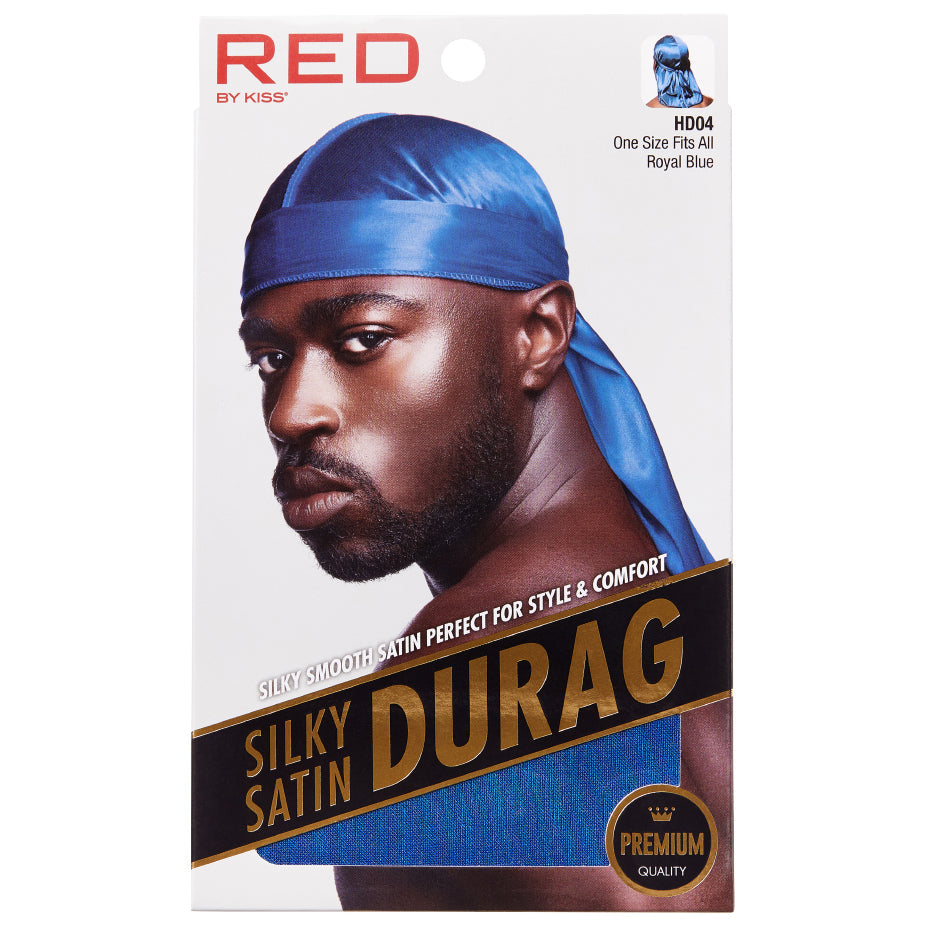 Red by Kiss Silky Satin Durag Royal Blue HD04 for Luxurious Wave Definition & Hair Protection