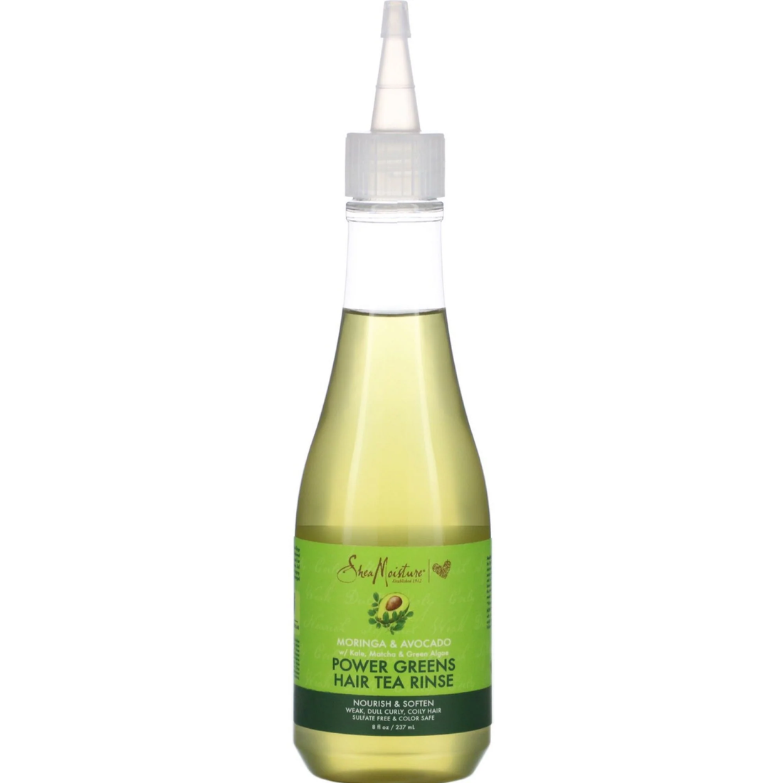 Shea Moisture Moringa & Avocado Power Greens Hair Tea Rinse - Detangles & Strengthens Natural Hair 8 oz