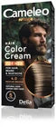 Cameleo Men Hair Color Cream 4.0 Medium Brown – Ammonia-Free Grey Coverage for Hair, Beard & Moustache