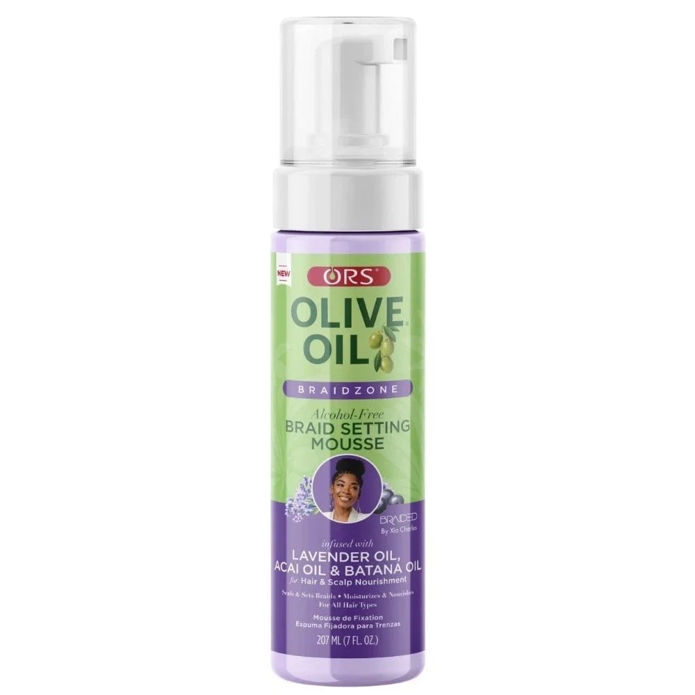ORS Olive Oil Braidzone Alcohol-Free Braid Setting Mousse 207ml