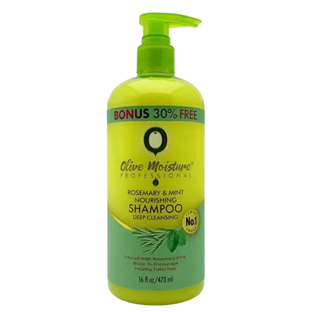 Olive Moisture Rosemary & Mint Nourishing Shampoo for Hair Growth & Scalp Health 16 oz
