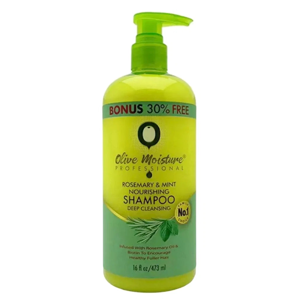 Olive Moisture Rosemary & Mint Nourishing Shampoo for Hair Growth & Scalp Health 16 oz