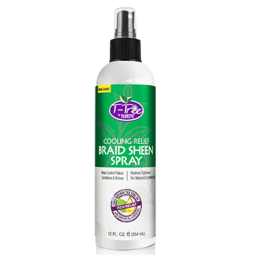 I-tree Cooling Relief Braid Sheen Spray for Hydrated, Shiny Protective Styles 354ml/11.97 oz