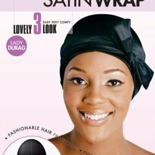 Magic Collection Tie-It Satin Wrap No.2139BLA Protects Hair & Reduces Frizz for All Hair Types