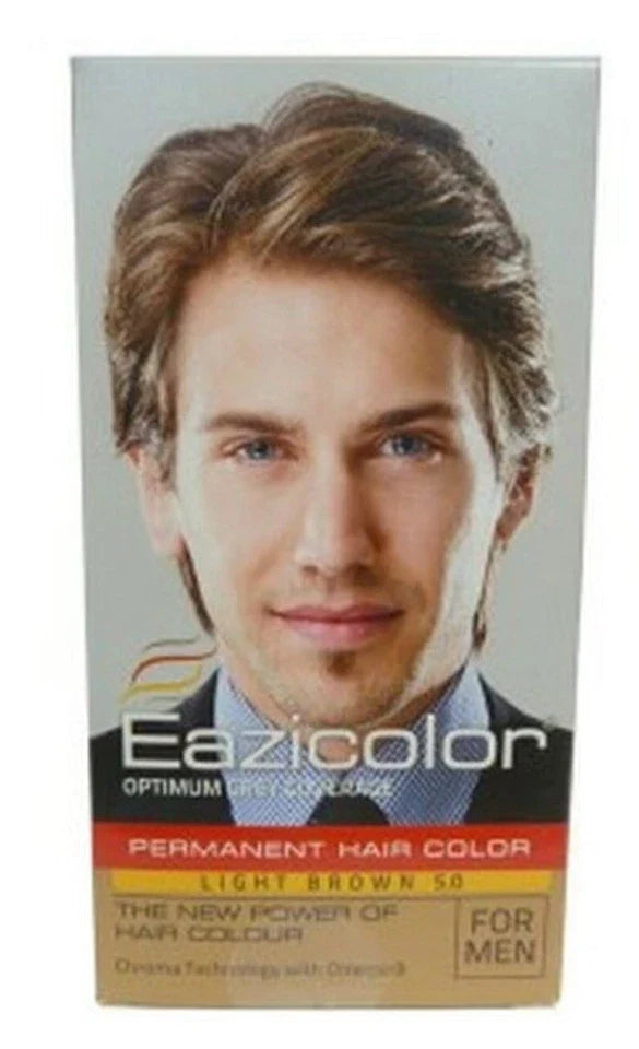 Eazicolor Permanent Hair Color Light Brown 5.0 Superior Grey Coverage for Men