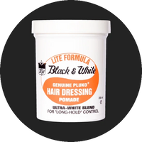 Black and White Hair Wax Light Formula Genuine Hair Dressing Pomade for Flexible Hold 200ml/6.76 oz