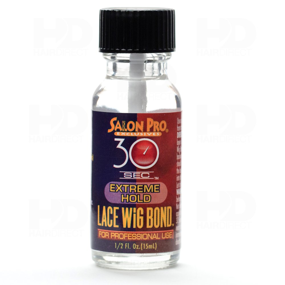 Salon Pro 30 Sec Lace Wig Bond Extreme Hold Waterproof Adhesive for Secure Wig Application 15ml/0.51 oz