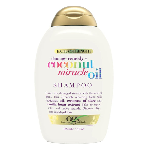 OGX Coconut Miracle Oil Shampoo Frizz Control & Repair for Dry, Damaged Hair 13 oz