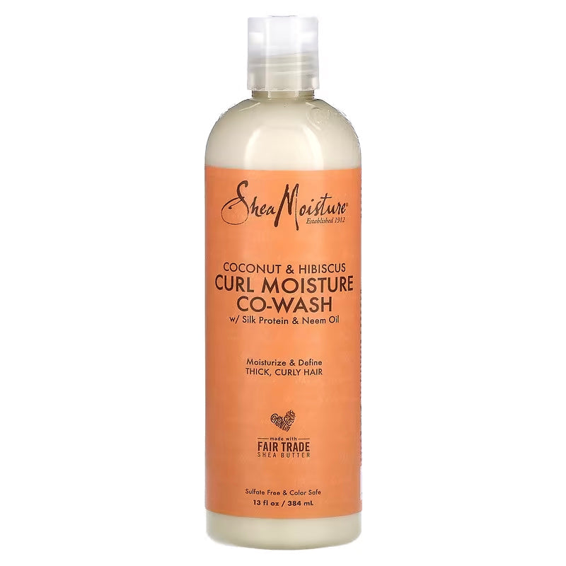 Shea Moisture Coconut & Hibiscus Curl Moisture Co-Wash 13 oz / 384 ml - For Natural Curls & Frizz Control