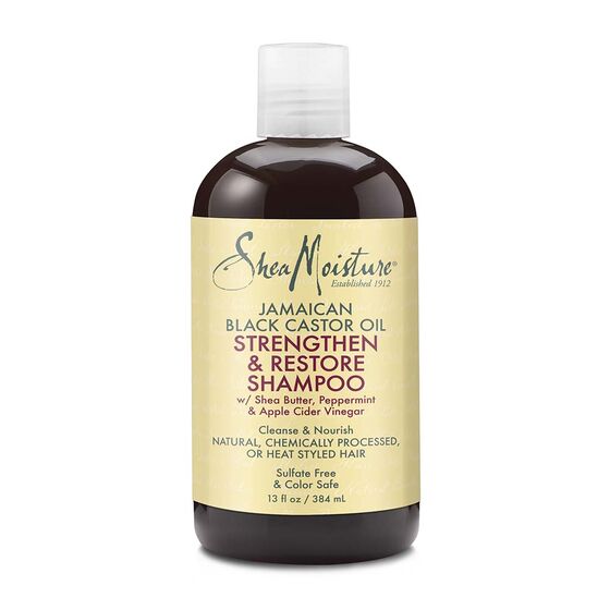 Shea Moisture Jamaican Black Castor Oil Strengthen & Restore Shampoo 13 oz / 384 ml - For Damaged, Chemically Treated & Natural Hair